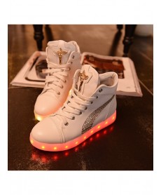 Unisex 7 Color Usb Rechargeable Led Light Shoes